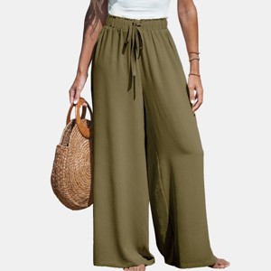 Women's Drawstring Wide Leg Pants -Cupshe - 1 of 4