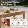 POVISON 39" Large Metal Outdoor Rectangle Coffee Table, Weather Resistant Coffee Table for Deck Porch Balcony Backyard Garden - 4 of 4