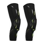 Unique Bargains 2pcs Compression Knee Braces EVA Padded Leg Sleeves Protector Nylon Black Size S