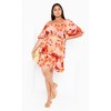 Women's Plus Size Poppie Print Top - peach | CITY CHIC - 3 of 4