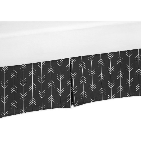 Sweet Jojo Designs Dust Ruffle Queen Bed Skirt Rustic Patch Black And White Target
