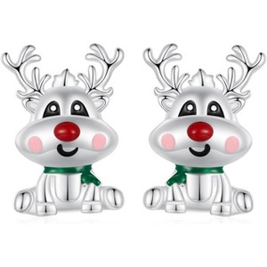 925 Sterling Silver Stud Earrings | Classic Bow, Butterfly, Owl & Heart Designs | Hypoallergenic - 1 of 4