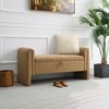 ONWITH Modern Teddy Bed End Bench with Arms and Storage - 2 of 4