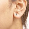 Haus of Brilliance Silver 1/10 Cttw Blue Diamond Star Stud with Bezel Drop Dangle Earrings - 4 of 4