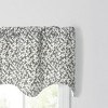 Ellis Curtain Sea Tumble 3" Rod Pocket 100% Cotton Machine Wash and Dry Scallop Valance Lined 50" x 16" Grey - 3 of 4