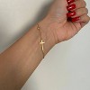 Gold-Tone Cross Bracelet with Cubic Zirconia, Religious Symbol Jewelry for Women, Daily & Spiritual Occasions - 2 of 4