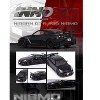 Nissan GT-R (R35) Nismo RHD (Right Hand Drive) Nismo Black with Carbon Hood and Top 1/64 Diecast Model Car by Inno Models - 4 of 4