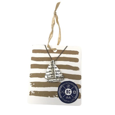 Beachcombers Slvr Colored Sailboat Pendant Necklace
