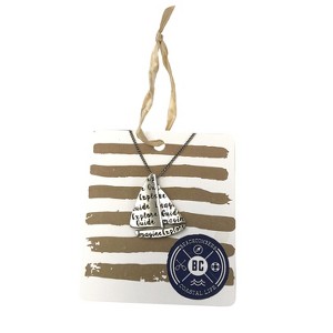 Beachcombers Slvr Colored Sailboat Pendant Necklace - 1 of 2
