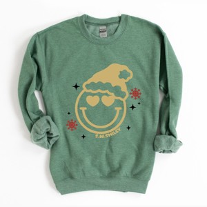 S.W.Smiley Christmas Heart Eyes - Women's Graphic Sweatshirt - 1 of 4