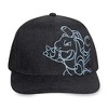 Pokemon Center Blastoise Charcoal Flat-Bill Hat (One Size-Adult) - 2 of 4
