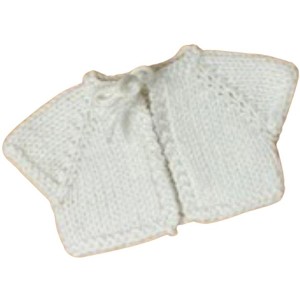 Doll Clothes Superstore Hand-Knit White Sweater for Baby Alive & Small Baby Dolls - 1 of 4