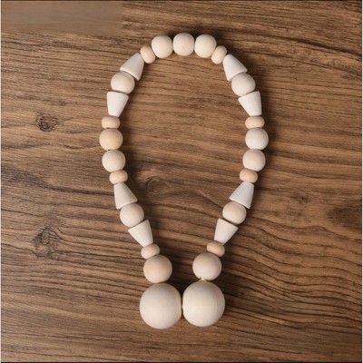 Boho Wooden beads Curtain Tieback