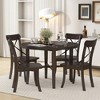 Whisen Retro 5-piece Round Dining Set with 4 Dining Chairs - image 3 of 4