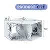 FONTOI Hexagonal Coffee Table with Multi-hole Design, Floor Mount Side Table for Living Room Bedroom Office, White, 27"*14"*31.5" - 3 of 4