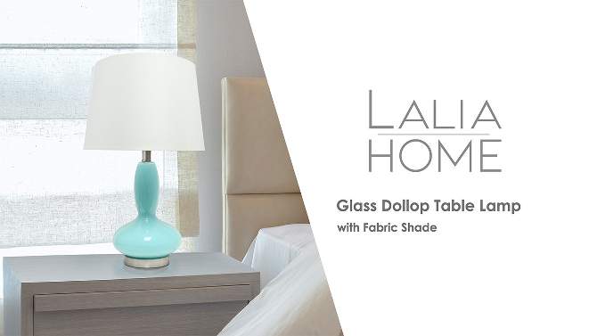 Glass Dollop Mercury Table Lamp with Fabric Shade - Lalia Home, 2 of 9, play video