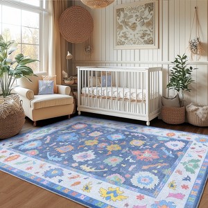 LOVEVOOK Large Area Rugs for Living Room, Non-Slip Bedroom Rug, Modern Oushak Carpet Machine Washable Rugs, Ideal for Office Dining Room - 1 of 2