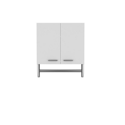 GlasFlength Bathroom Storage Cabinets Modern Medicine Cabinet with Towel Holder Elegant Simple Design for Bathroom, White, 5.1"*17.4"*20.3"