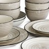 Elama Gia 24 Piece Round Stoneware Dinnerware Set in Cream - 4 of 4