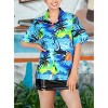 LA LEELA Hawaiian Shirts Womens Casual Summer Beach Blouses Shirt Blouse Short Sleeve Tropical Vacation Tops Shirts Tank Top Women - 3 of 4