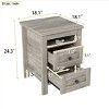 Modern Nightstand with 2 Drawers and Open Shelf, Wood-Look Finish, Space-Saving Design for Bedroom Storage and Display-The Pop Home - 4 of 4