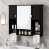 NicBex 35"x28" Modern Wall Mounted Bathroom Storage Cabinet with Mirror,Bathroom Wall Medicine Cabinet with Doors,Shelves&Towel Bars - 2 of 4