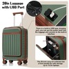 KWPZQEB Luggage 3 Piece Set Suitcase Spinner Hardshell Lightweight TSA Lock & USB Port, Front Opening Design (20", 24", 30") - 2 of 4