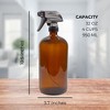 Cornucopia Brands 32oz Glass Spray Bottles, Quart Bottles w/ 3-Setting Adjustable Trigger Sprayers - 3 of 4