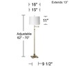 360 Lighting Swing Arm Floor Lamp 70" Tall Antique Brass White Mica Paper Drum Shade for Living Room Reading Bedroom - 3 of 3