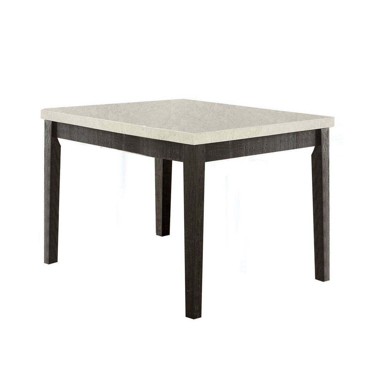 54" Nolan Accent Table White Marble/Salvage Dark Oak - Acme Furniture