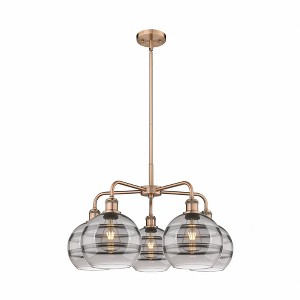 Rochester - 5 Light Stem Hung Chandelier In Industrial Style-15.38 Inches Tall and 26 Inches Wide - 1 of 1