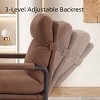 Syemin Accent Chairs Comfy Living Room Chair Upholstered Armchair with Adjustable Backrest Reading Chair Sofa Lounge Chair, Brown, 23.6"*27.36"*35.8" - 4 of 4