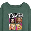 Women's - Bratz - Original Dolls Cartoon Drawing Lightweight French Terry Wide Neck Long Sleeve Shirt - 2 of 4