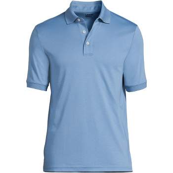 Lands' End Men's Short Sleeve Super Soft Supima Polo Shirt With