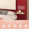KTMBDW Queen/King Size Platform Bed Frame with Upholstered Headboard & Wooden Slats Support, Bed Frame with Anti-Collision Soft Rounded, Easy Assembly - 4 of 4