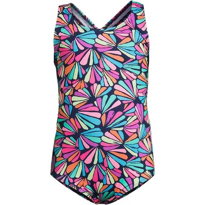 Lands' End Kids Chlorine Resistant One Piece Upf 50 Swimsuit - X-large ...