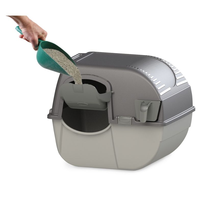 Omega Paw Elite Roll 'N Clean Self Cleaning Litter Box with Integrated Litter Step and Unique Sifting Grill, 4 of 6