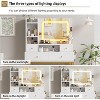 Makeup Vanity Desk with Mirror, Desk with Lights in 3 Colors, Girls Vanity Table with Charging Station, 4 Drawers, 6 Storage Shelves for Bedroom - 4 of 4