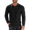 COOFANDY Men's Knit Polo Shirts Long Sleeve Sweater Polo Lightweight Fashion Casual Collared T Shirts - 2 of 4