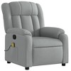 vidaXL Black Velvet Massage Recliner Chair - Manual Lounge Seat with Side Pocket and Vibration Points - 3 of 4