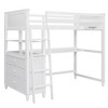High Loft Bed Frame with Drawers and Desk, Wooden Loft Bed with Shelves for Kids Adults - 4 of 4