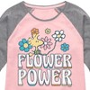 Girls' - Peanuts - Flower Power Shirt Tail Raglan Graphic T-shirt - 2 of 4