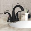 LOVMOR 2-Handle Bathroom Sink Faucet 3 Hole, Matte Black - 2 of 4
