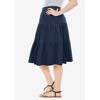 Woman Within Plus Size Elastic-Waist Knit Tiered Skirt - 4 of 4