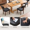 Set of 2 Modern Leather Dining Chairs,Upholstered Curved Backrest with Hardwood Frame,Wood Legs & Nailhead Trim,Stylish Side Chairs for Kitchen - 4 of 4