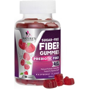 Fiber Gummies Sugar Free, Supports Digestive Health & Supports Regularity - 60 Gummies By Nature's Nutrition - 1 of 4