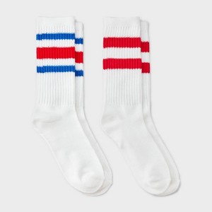 Girls' 2pk striped crew socks - art class™ - 1 of 3