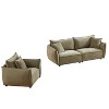 88"Modern Living Room  Triple Sectional Stylish Chenille Fabric,for Apartments,Living Rooms,Thickly Padded Seat/Back/Armrests, with 2  Pillows - 3 of 4