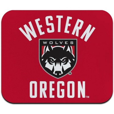 Western Oregon University Wolves Logo Low Profile Thin Mouse Pad