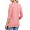 Tops for Women Summer Fall Shirts Basic 3/4 Sleeve Tees V Neck Tunics Casual Dressy Blouses - 3 of 3